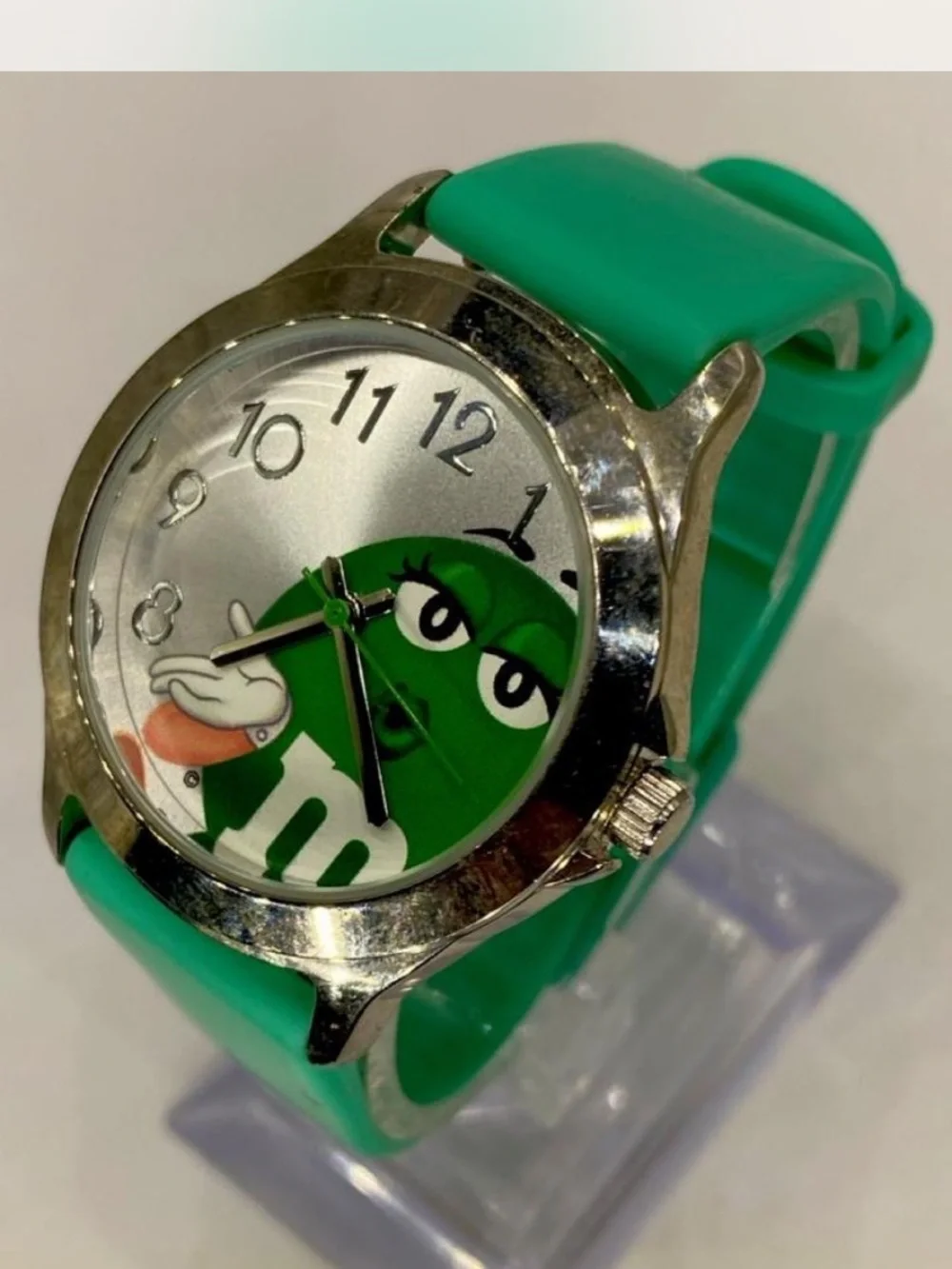 Men’s  *** M&M's “ Jade Green Character Watch - Green Silicone Band * Collectors